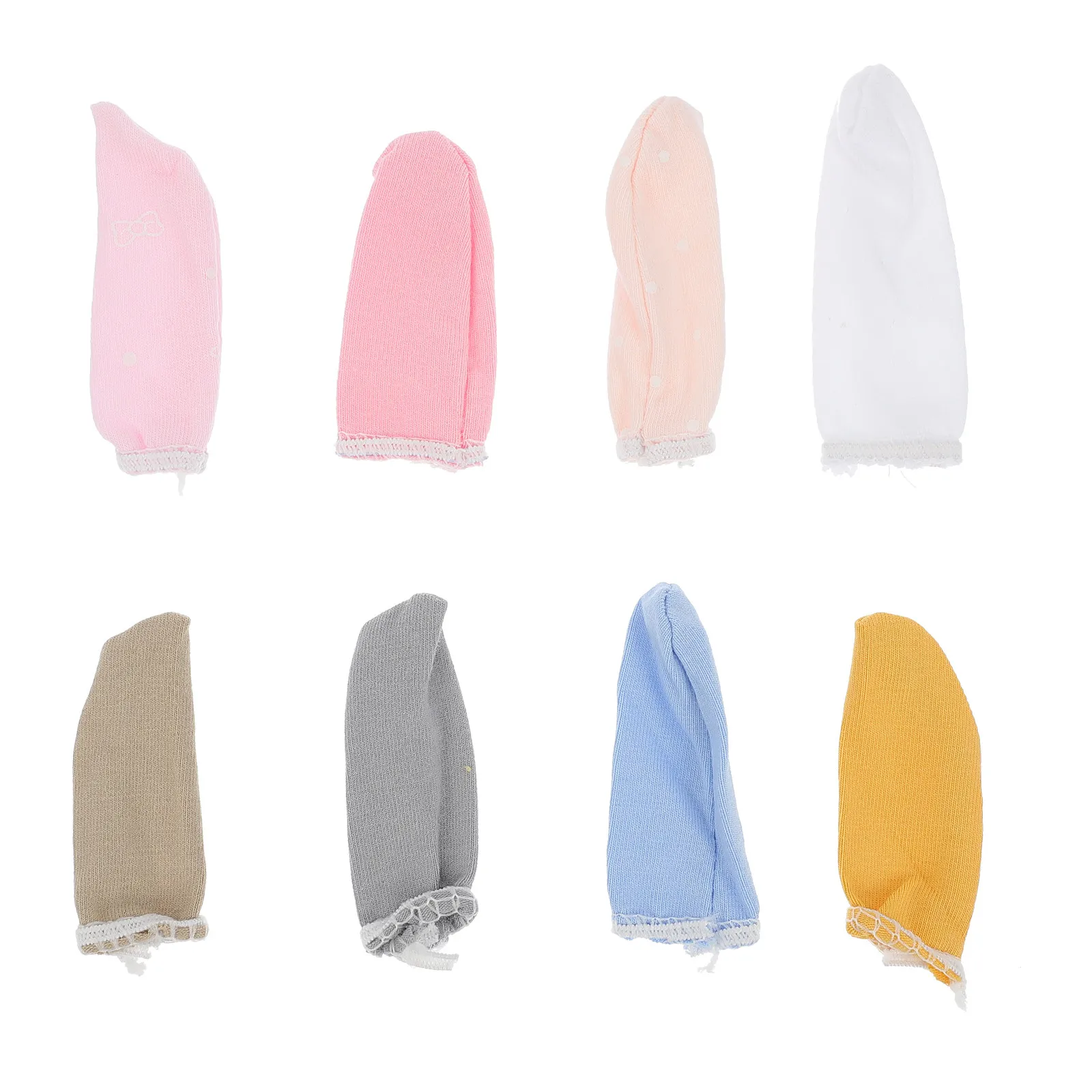 

30Pcs Breathable Finger Caps Finger Protective Cover Cotton Elastic Fit Sweat-Absorbent Fingertips Protector for Office Work