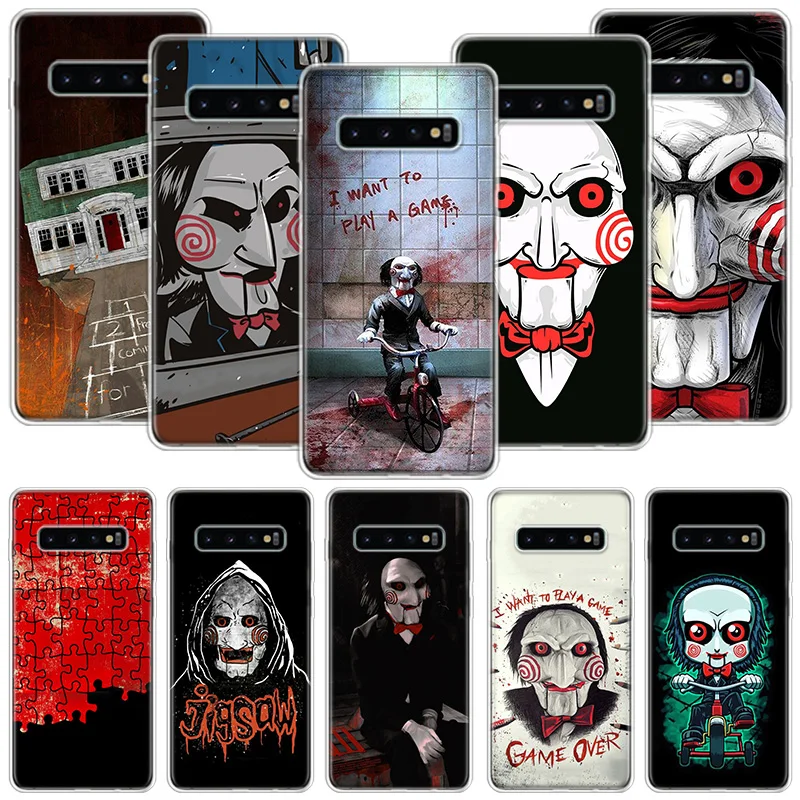 The Jigsaw Killer Horror Phone Case For Samsung Galaxy S24 S23 S22 S21 S20 Ultra S20 FE S10 Plus S9 S8 + Fundas Cover Coque