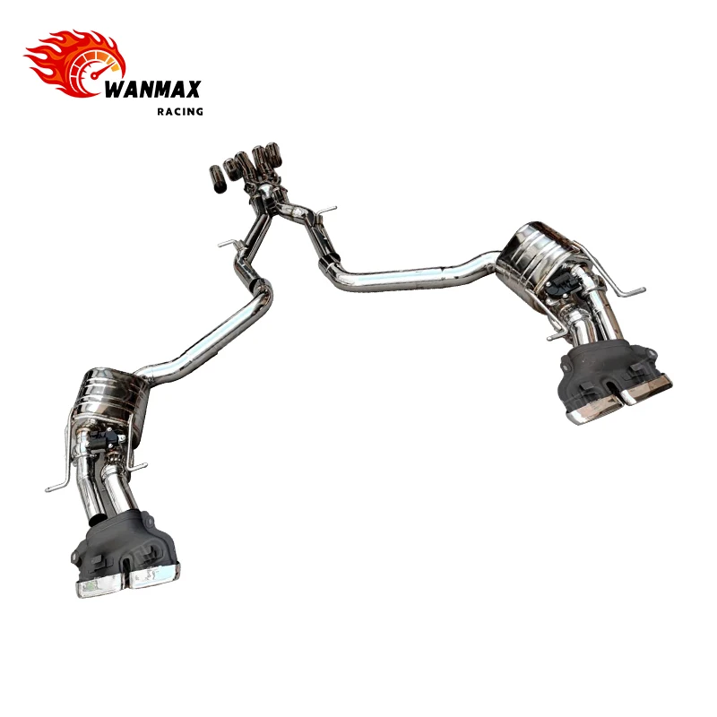 Stainless Steel Catback Exhaust for  S550 W222 4.7L V8, No Tailpipes Increases Power, Fast Shipping