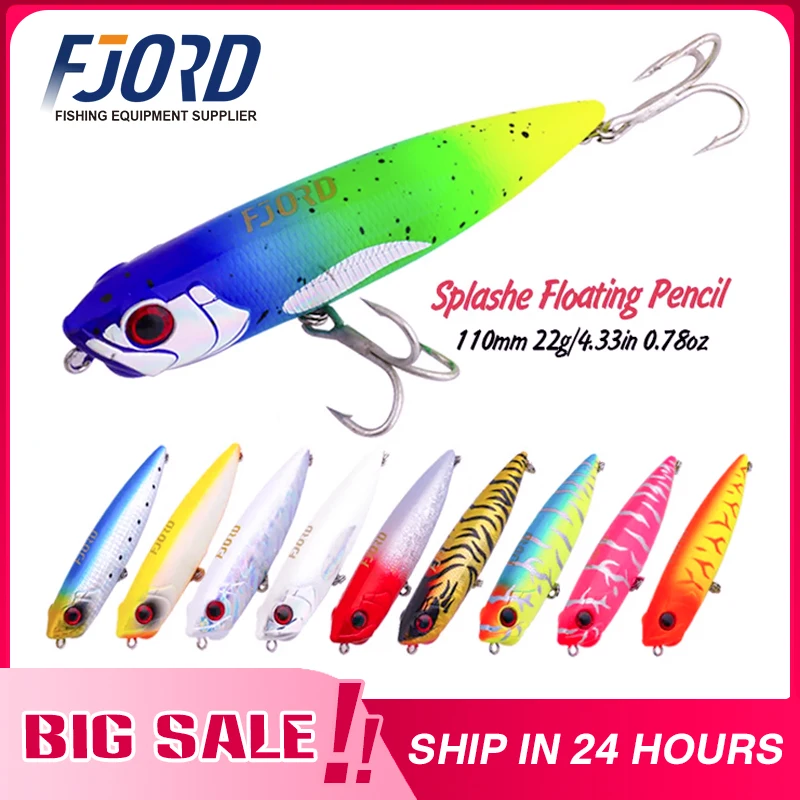 

FJORD Floating Pencil 110mm 22g 85mm 10g Wobbler Topwater Walking Dog Saltwater Bait Stickbait Pike Bass Fishing Lure Tackle