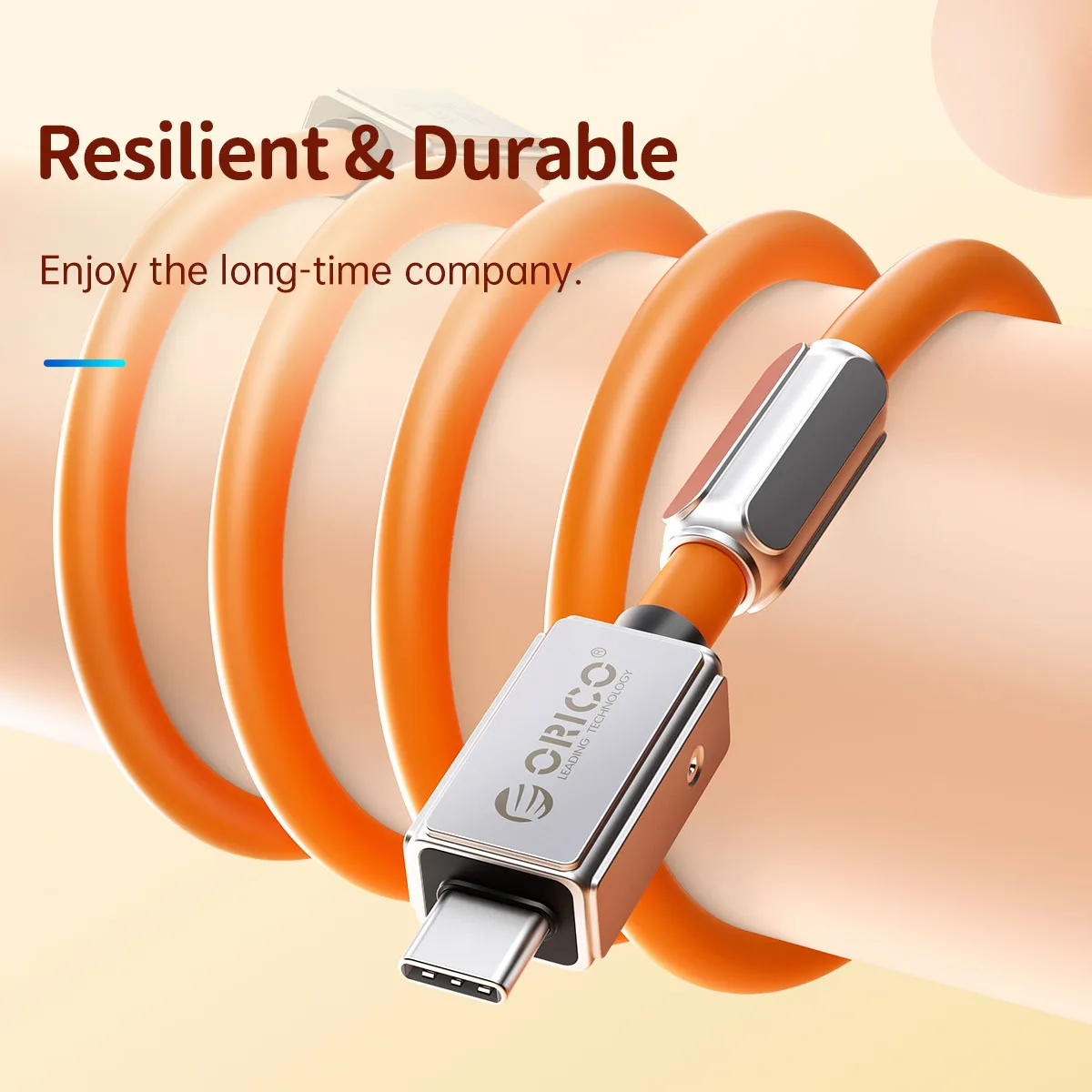 ORICO USB4 Cable 240W PD USB C Cable Silicone Data Line Fast Charging Cord Thunderbolt 3 8K for Tablet Laptop Samsung MacBook