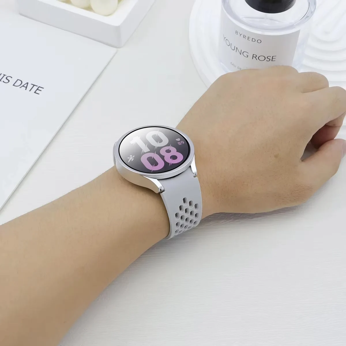 Case + Strap For Samsung Galaxy Watch 7 6 5 4 40 44MM Magnetic Silicone Band Soft Sports Watchband Breathable Men Women Bracelet