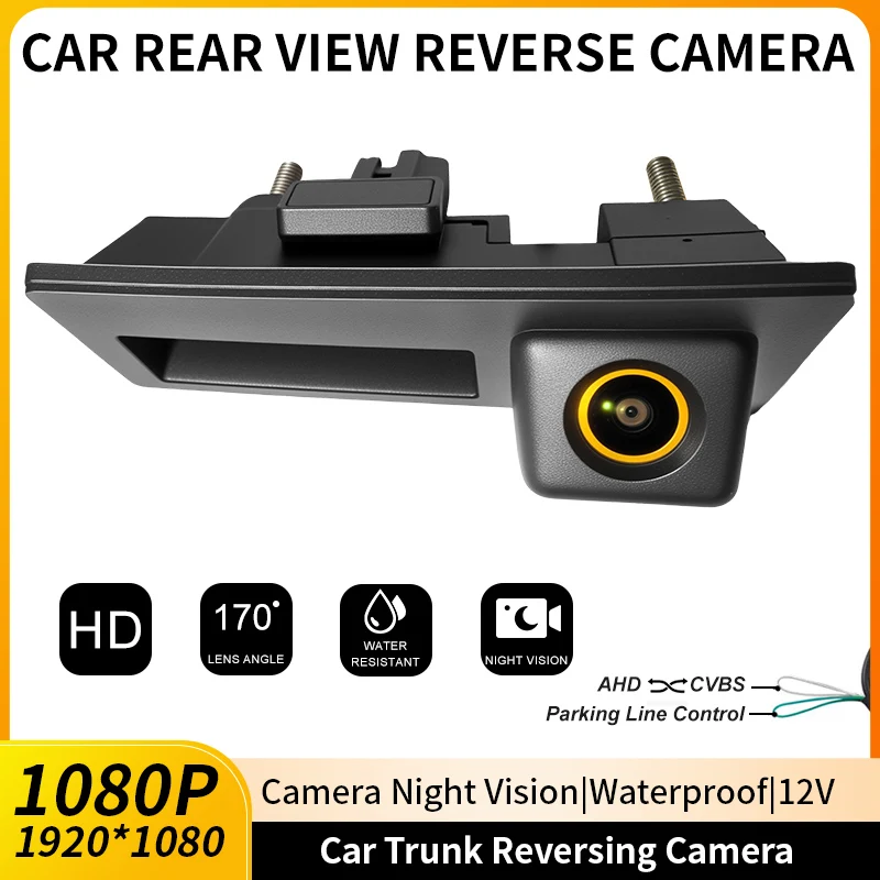 170° Trunk Reversing Camera AHD1080P for Audi A3 A4 A5 A6 Q3 Q5 Q7 VW GOLF 2.5 | VW Volkswagen Passat B5 Tiguan Jetta MK6 Car