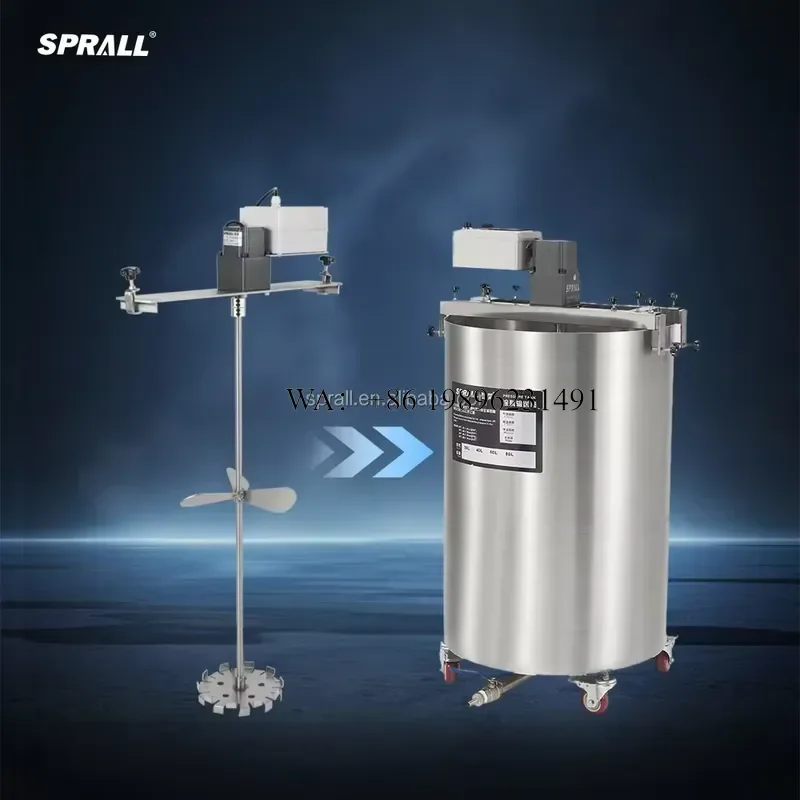 Wmwmnu for SPRALL High Quality Liquid Tank Mixer Agitator with Brushless Motor Chemical Stirrer Shampoo Mixer
