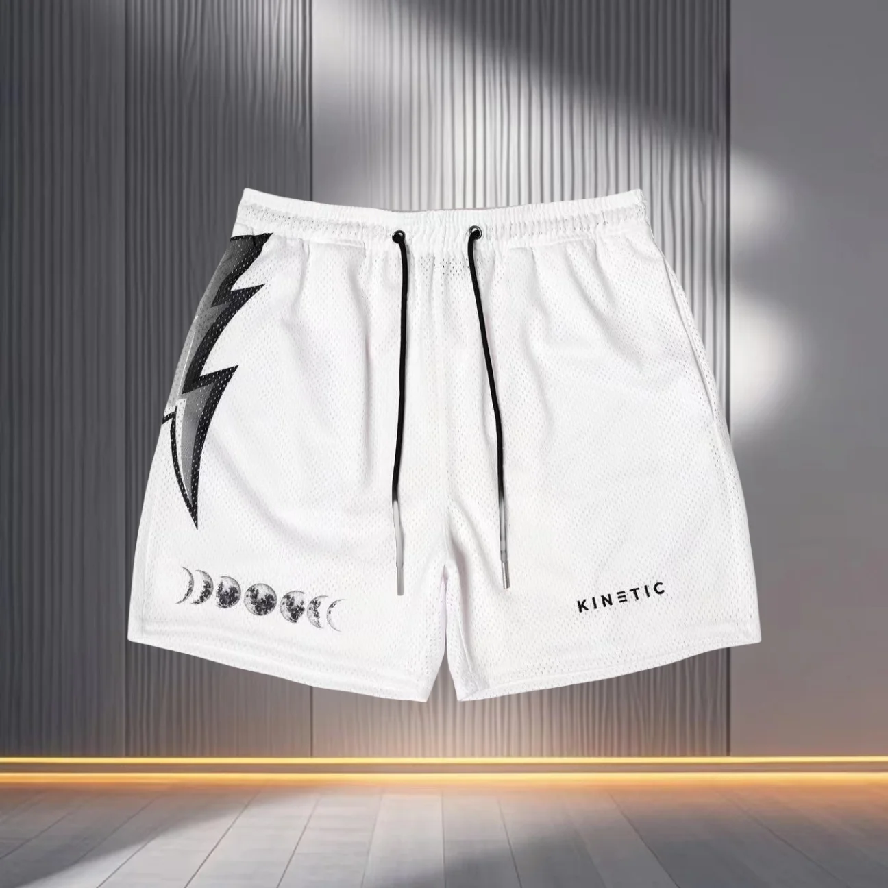 

2025 Mesh Breathable Men Shorts GYM Basketball Running Quick-Drying Shorts Baggy Flame Print Fashion Shorts Summer Shorts