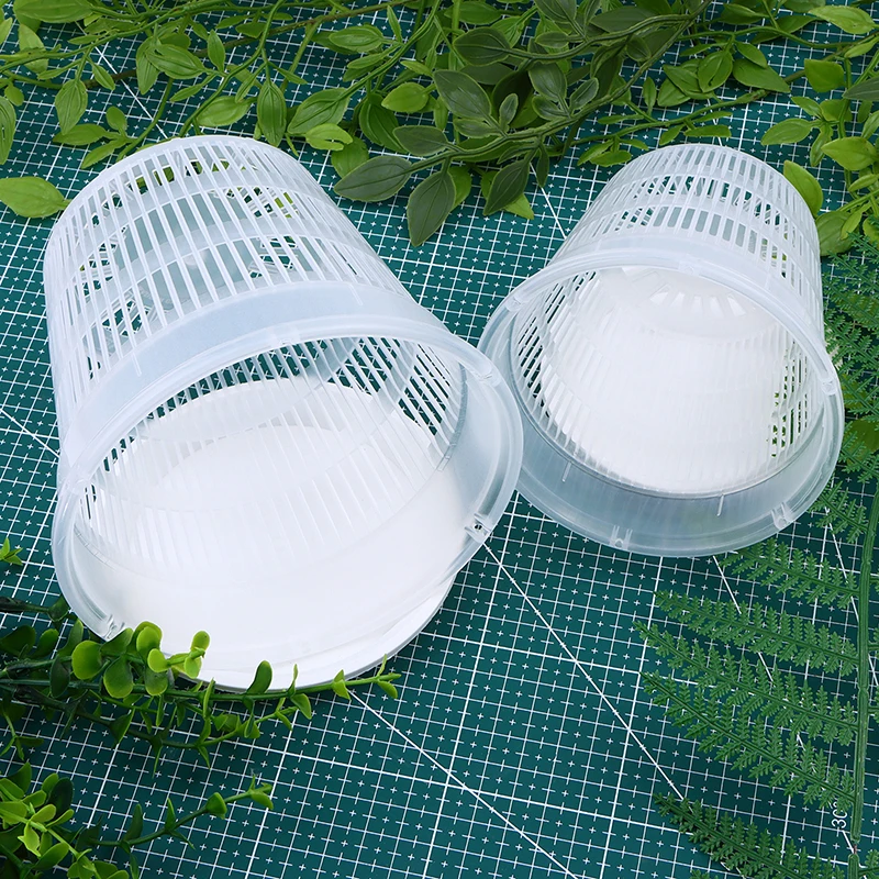 Mesh Pot Root Control Orchidee Ademende Groei Container Met Tray Drainage Gat Orchidee Pot Tuin Tuin Plastic Pot