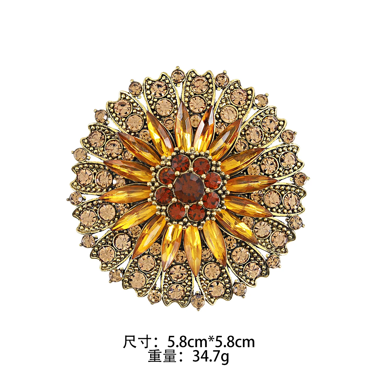 WEIMANJINGDIAN Brand New Arrival Assorted Styles Vintage Crystal Rhinestones Decor Brooch Pins