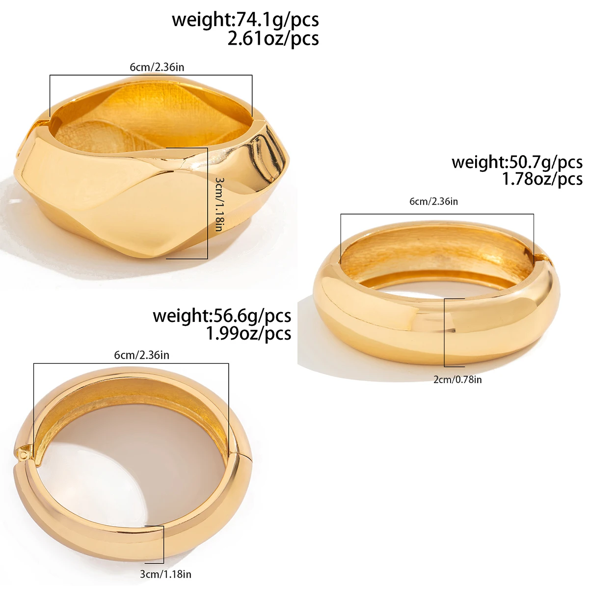 Ingemark Exaggerated Punk Heavy Metal Spring Bangles for Women Vintage Gold Color Arm Braceles Grunge Jewelry Steampunk Men New