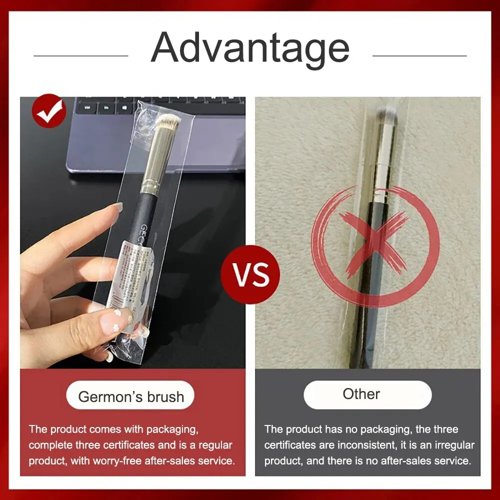 Il pennello per correttore parziale angolato copre le imperfezioni del viso e le segni dell'acne Pennello per trucco GECOMO morbido e facile da usare