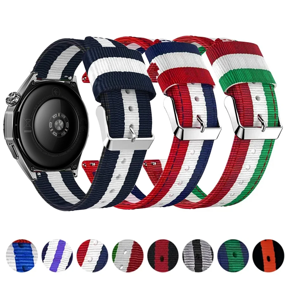 22 مللي متر حزام نايلون رياضي لساعة هواوي GT6/GT5/4 46 مللي متر Correa موضة سوار معصم قابل للتنفس ساعة هواوي 5/4/GT6 Pro 46 مللي متر
