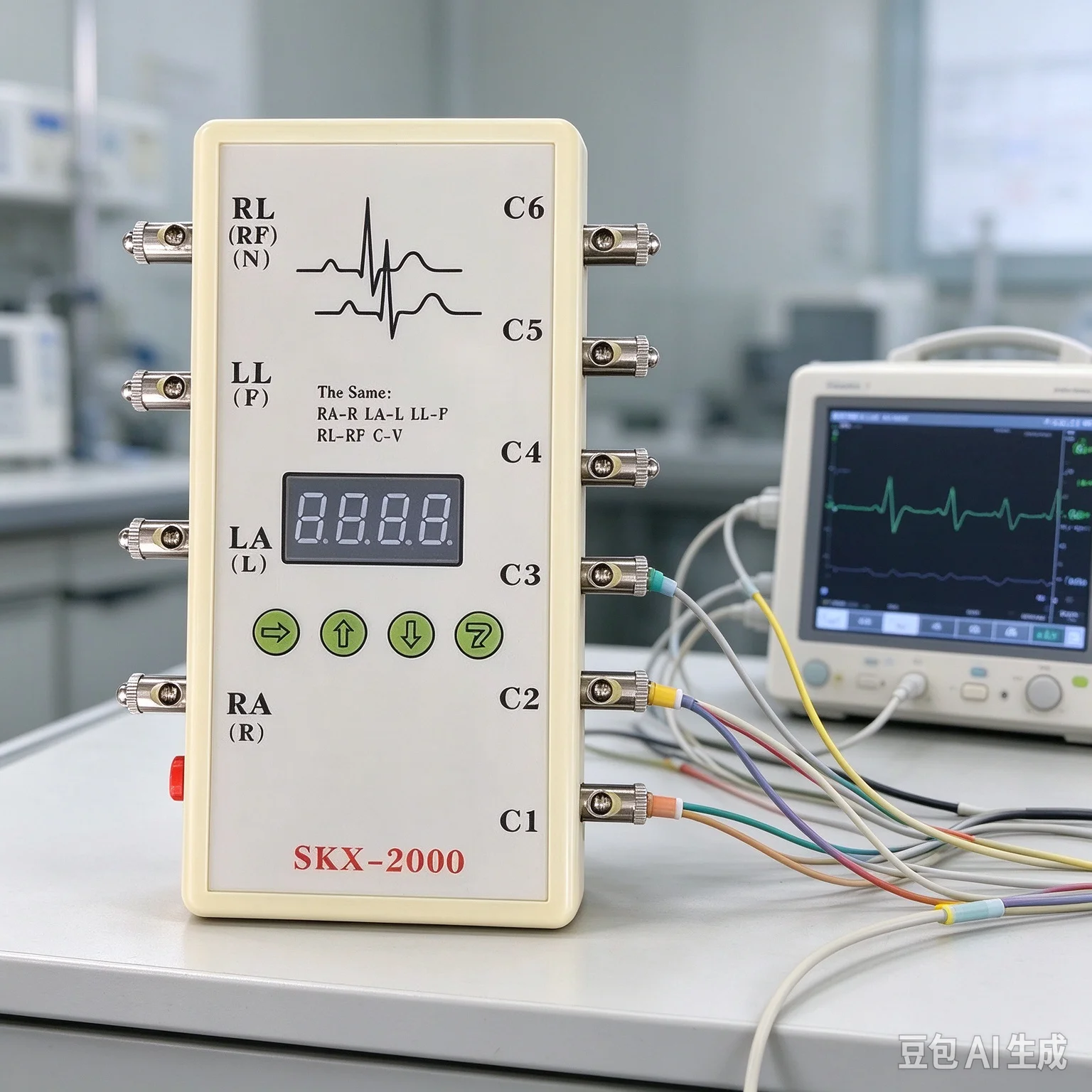 ECG Signal Simulator LED Display ECG Signal Generator 10-200bpm