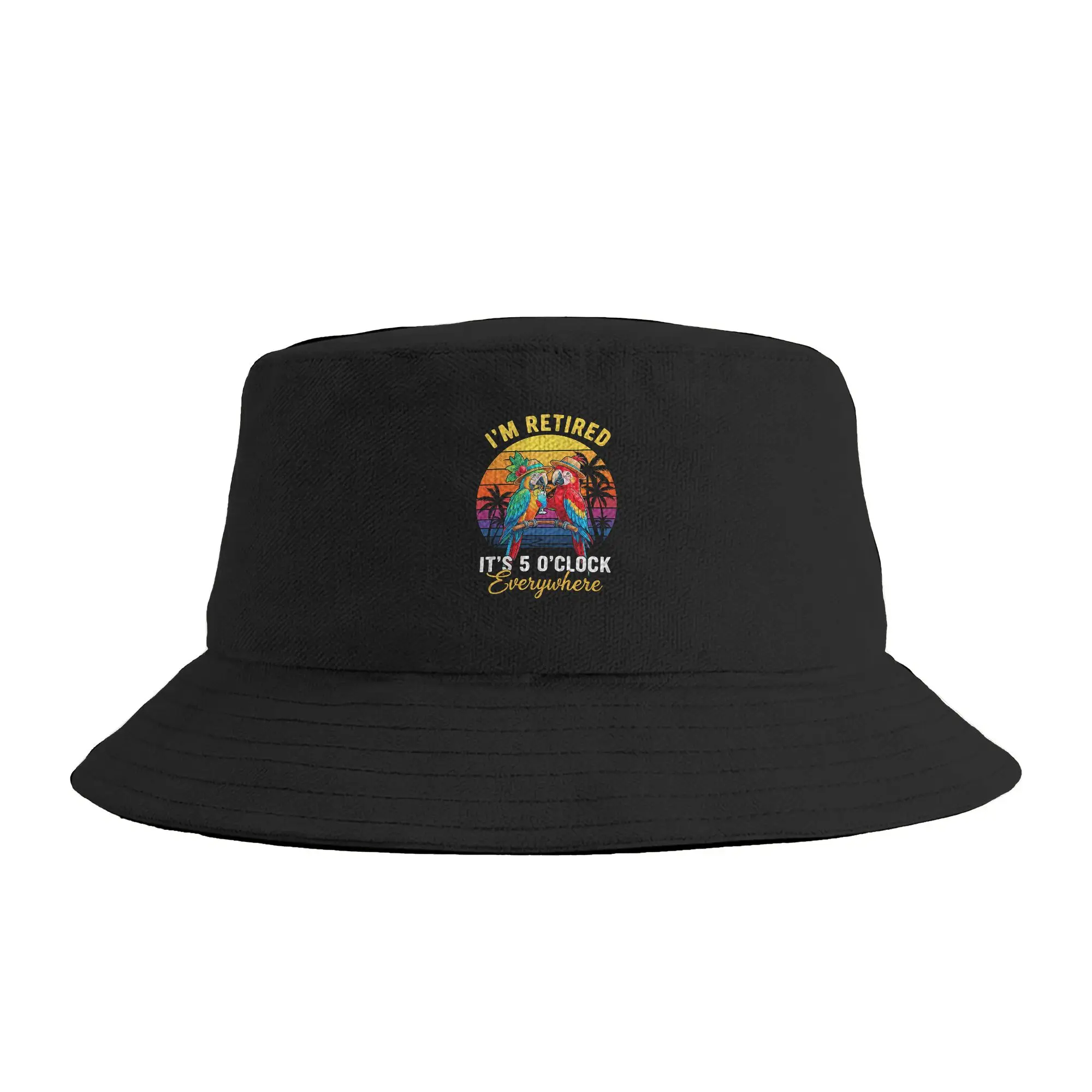 I‘m Retired  It’s 5 o‘clock Everywhere I‘m Retired Summer Retirement Bucket Hat For Couple  Fisherman Hats Trendy Hunting Caps