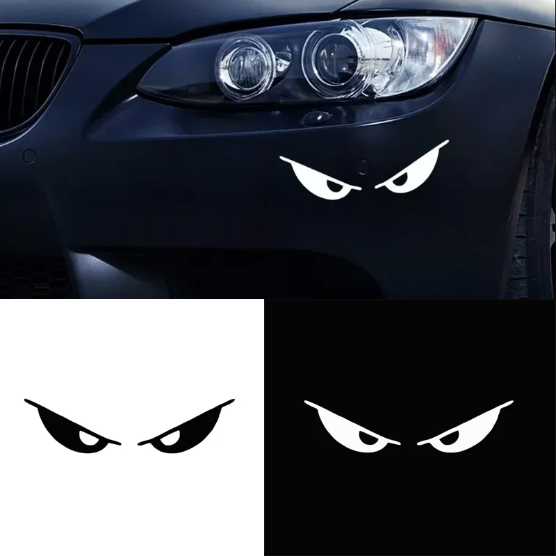 Evil Eyes Car Reflective Sticker Motorcycle Helmet Shape Body Sticker Personalized Decoration Sticker Car Motorcycle Accessories