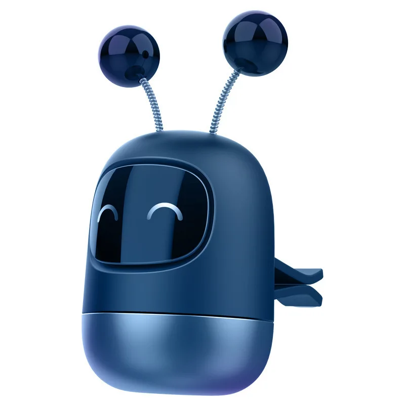 Car Air Freshener Vent Clip Cartoon Robot Doll Slices USB Powered Vibration Sensor Plastic Solid Modern Car Interior Decoration