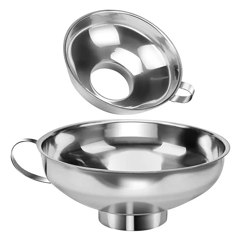 ABUH-Canning Funnel, 6 Pack Stainless Steel Canning Supplies Kitchen Funnel Mason Jar Funnel Canning Funnel
