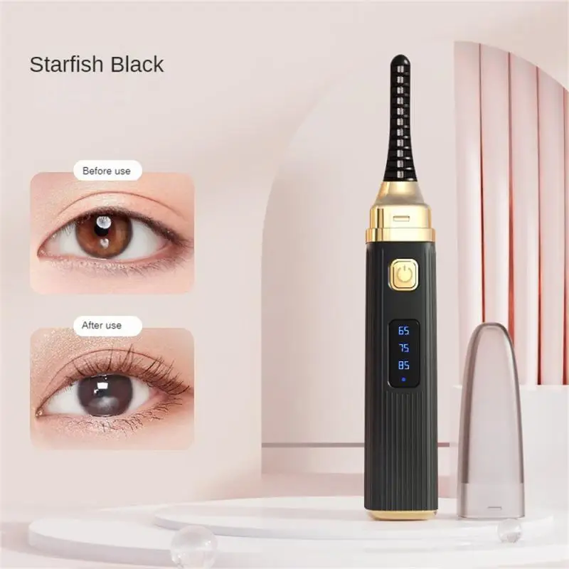 Rechargeable Digital Display Eyelash Curler USB Eyelash Curler Beauty Makeup Tool Temperature Control Thermal Eyelash Clip