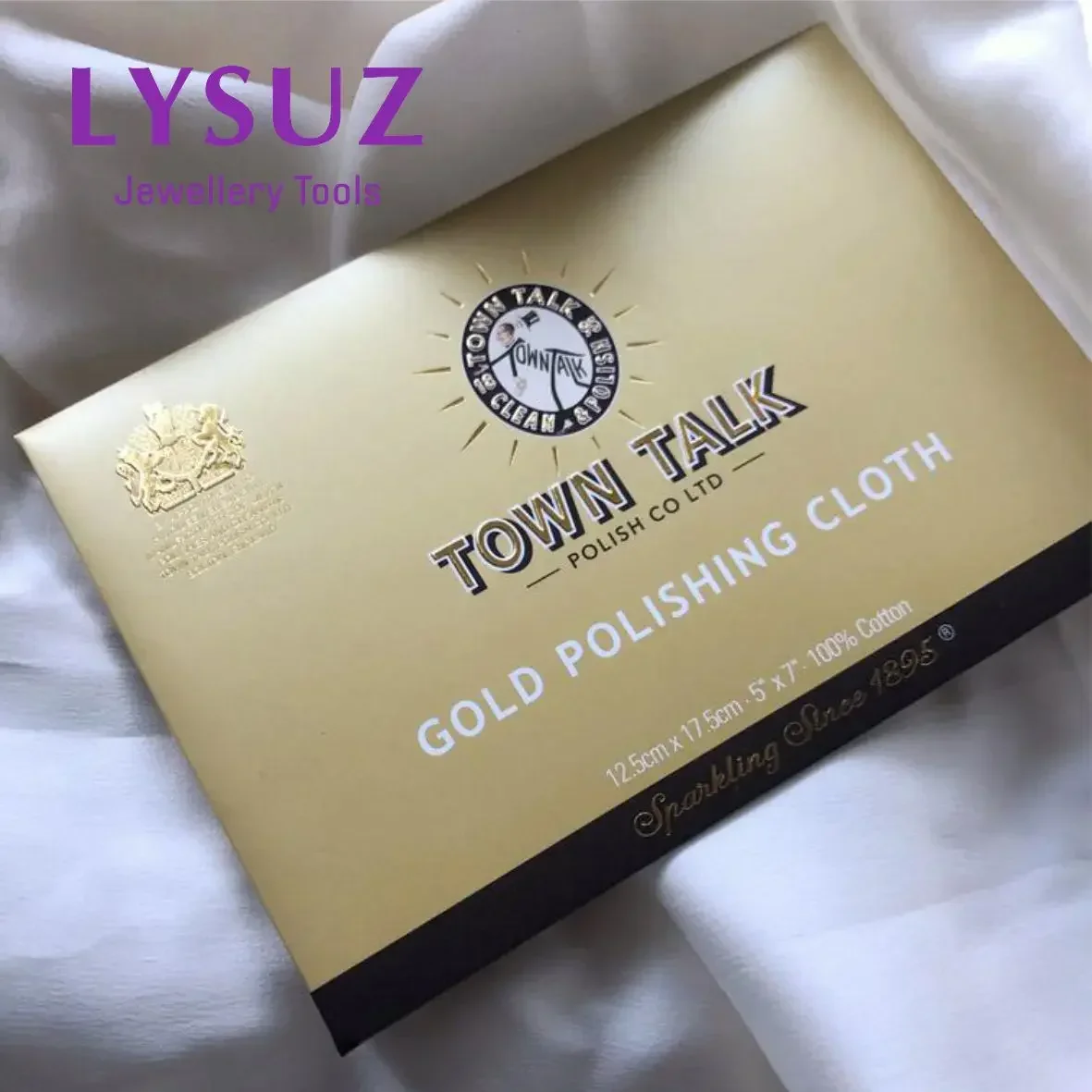 5*7inch Original England Town Talk Gold Polishing Cloth Jewelry Cleaning Watches Natural Cotton Fiber 12.5*17.5cm