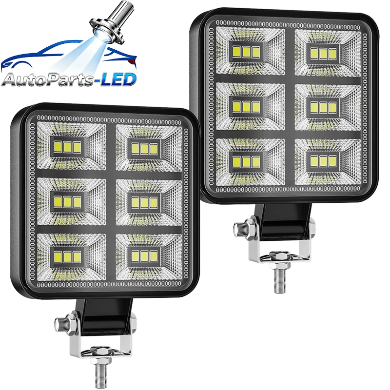 

10pcs 18 LED Work Car Light LED Bar 6500K Offroad Spot Flood Combo LED Light Bar Auxiliary Headlights Car Truck Car SUV ATV
