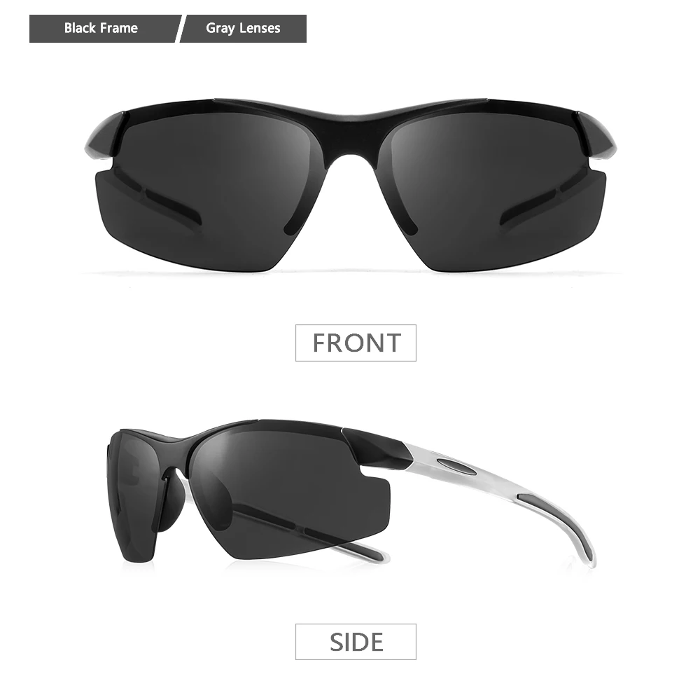 CRIXALIS Quadratische Halbrahmen-Sonnenbrille für Herren, Modetrend, Radfahren, Sonnenbrille, Brille, Herren, Outdoor-Sport, Schattierungen, Damen, UV400 – Detail 6