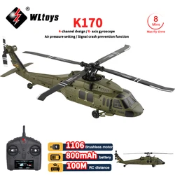 WLtoys K170 RC helicóptero 2,4G 6-Aixs giroscopio 4CH mantenimiento de altitud flujo óptico Helicóptero de Control remoto juguetes para niños