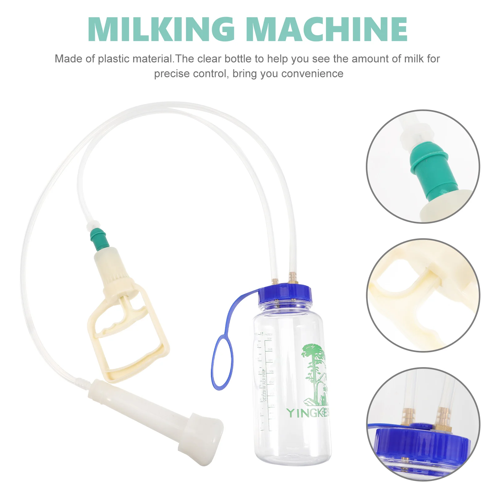 Goat Milking Machine Cow Sheep Manual Breast Pump Breast-feeding Livestock Supply Supplies Plastic Machines Portable