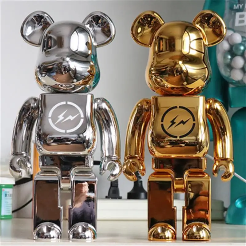 

Bearbrick1 жестокий медведь Fujiwara1 хироши1 молния, модель куклы с гальваническим покрытием и орнаментом 400%