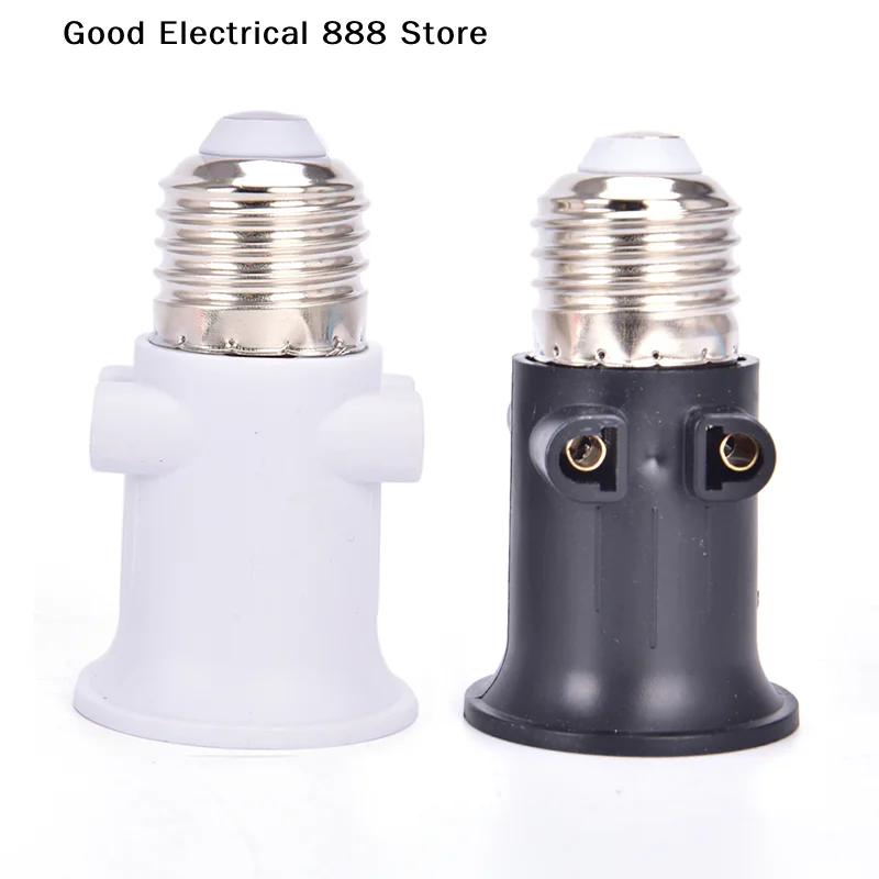 1pcs PBT Fireproof E27 Bulb Adapter Lamp Holder Base Socket Conversion with EU Plug Lamp Converter Holder Light Socket Adapter