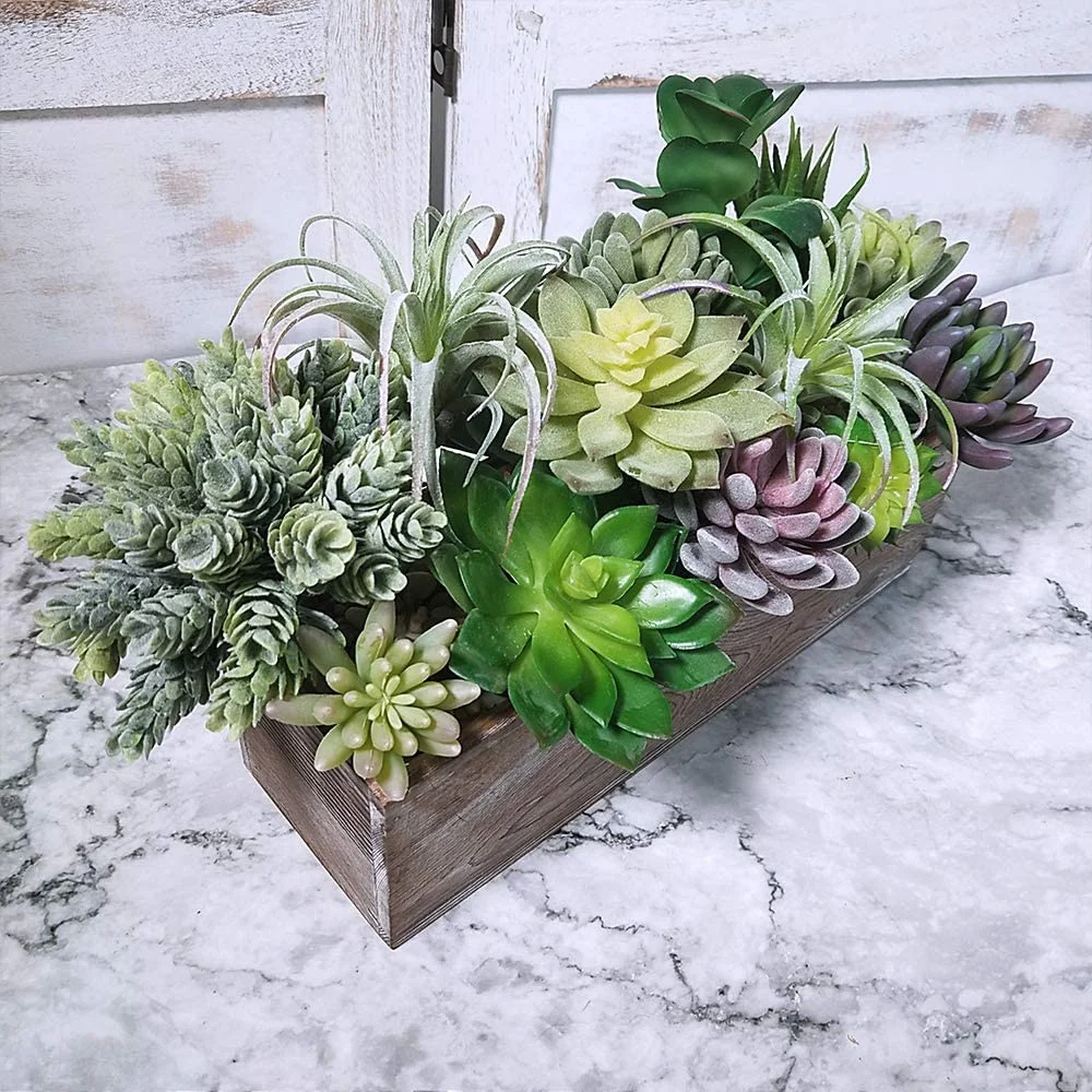 15 Pack Assorted Artificial Succulents Plants Unpotted Fake Cactus Textured Aloe for Floral Arrangement Wedding Party Accents
