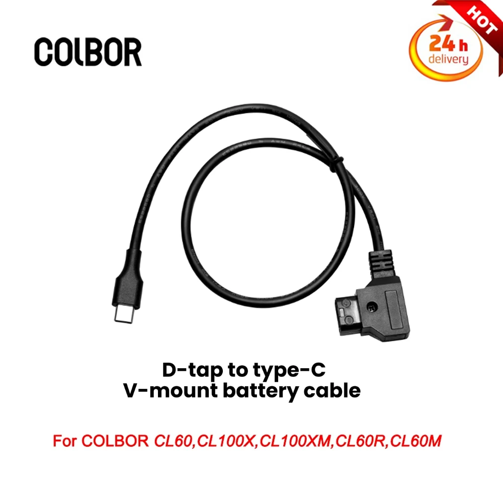 SYNCO Colbor Photography Light Accessories D-Tap to Type-C For V Mpint Battery Cable VC50, for Colbor CL60 CL60M CL100X CL100XM