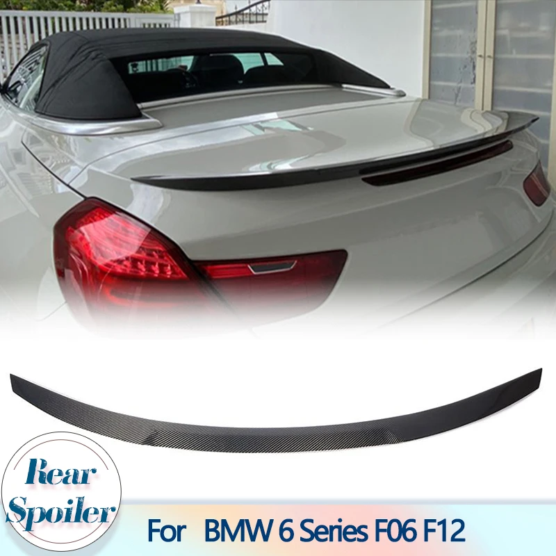 Car Rear Spoiler Wing for BMW 6 Series F06 F12 M6 Non F13 Sedan Coupe 2012 - 2016 Carbon Fiber Rear Trunk Boot Lip Wing Spoiler