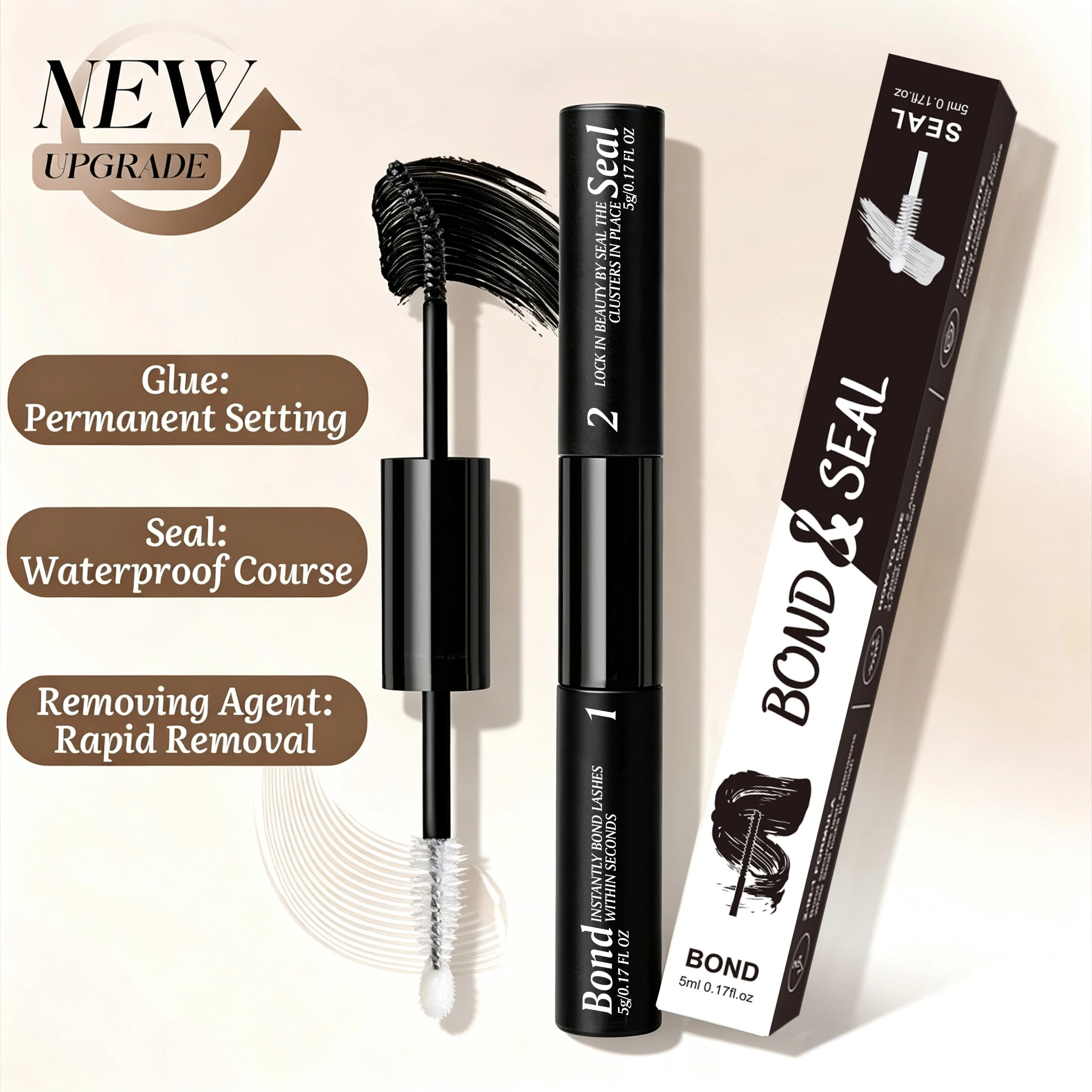 Waterproof Mascara Wand - لاصق ومثبت للرموش لتركيب مجموعات الرموش