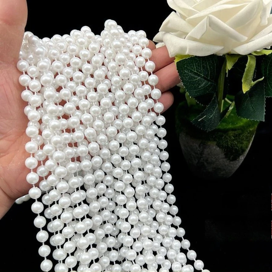 Wedding Pearl Hanging String Water‑Flow Bead Curtain for Bridal Chamber Auditorium Wedding Scene Arrangement Decor Props