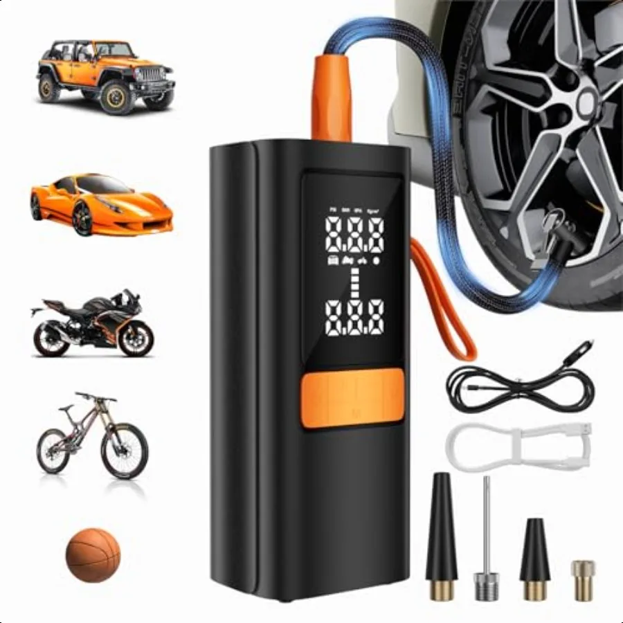 

Tire Iator Portable Air Compror 150PSI Air Compror with Tire Prure Gauge 15000mAh 3X Faster Portable Air Pump for Cars Bikes Mo