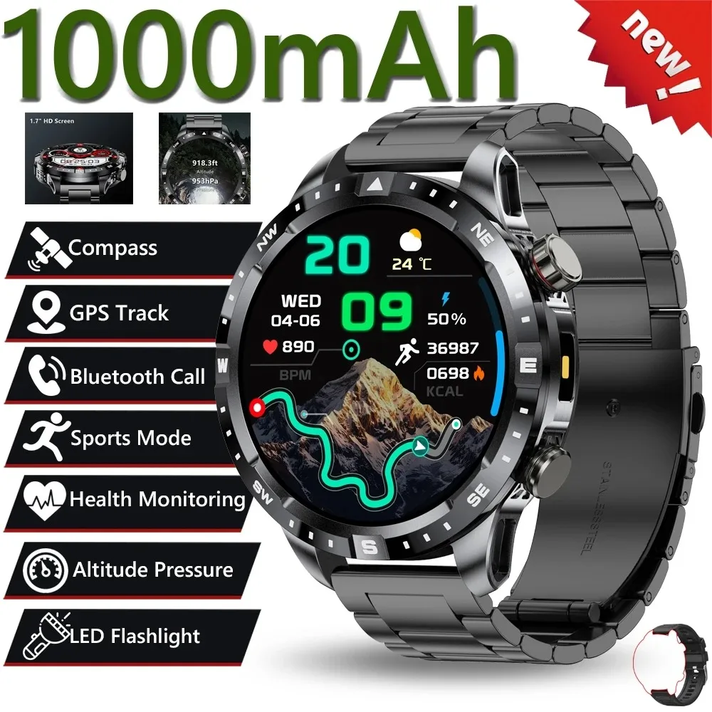 Military Grade GPS Smart Watch with Large Battery