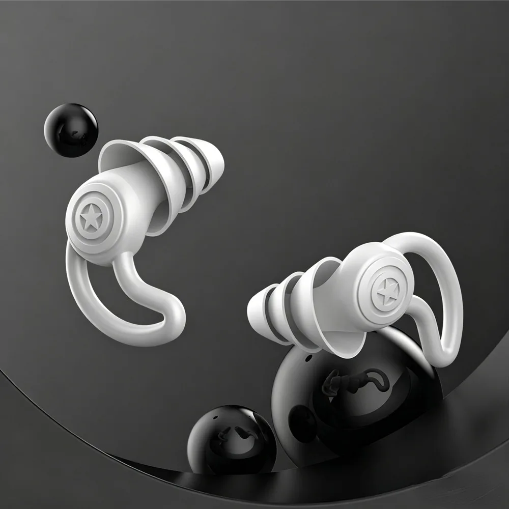 New Hot Professional Noise Cancelling Ear Plugs Silicone Waterproof Swim Sleep Anti Snoring Premium Reusable Dorm Silent Earplug
