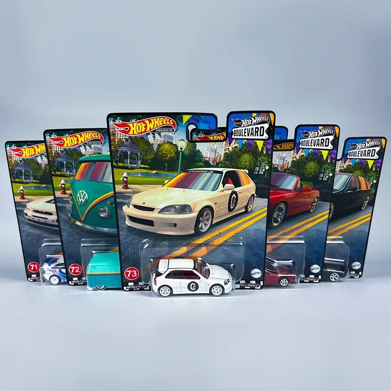 Genuine Original Hot Wheels Premium Car Boulevard 1:64 Voiture Diecast Honda Civic Type R Chevy Impala Children Toys for Boys