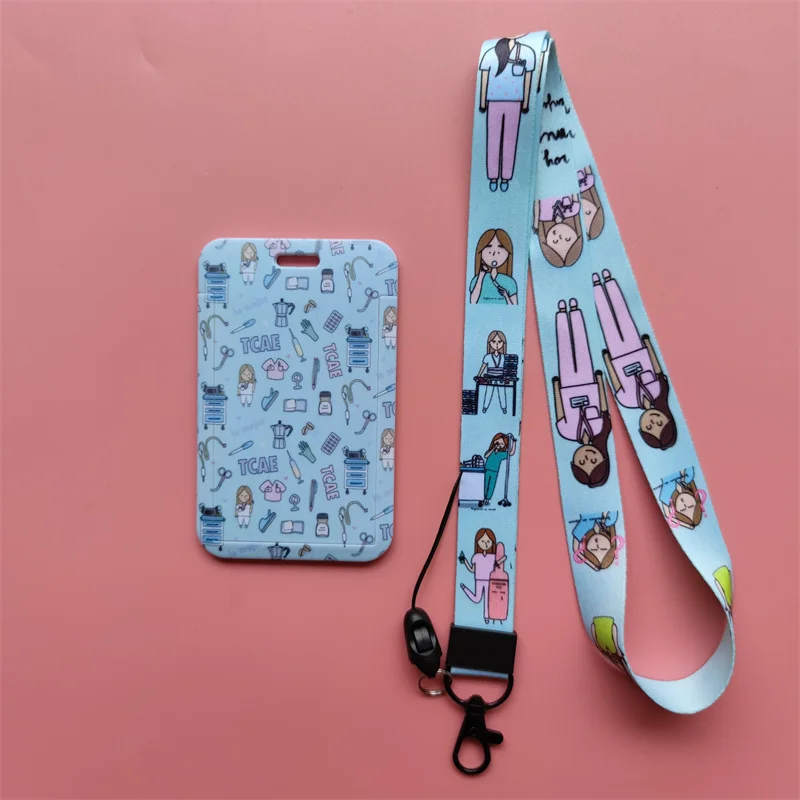 Neue Kreative Arzt Krankenschwester Lanyards ID Abzeichen Halter Frauen Karte Halter Hängen Seil Mädchen Lanyard Karte Fall Versenkbare Clip – Detail 33