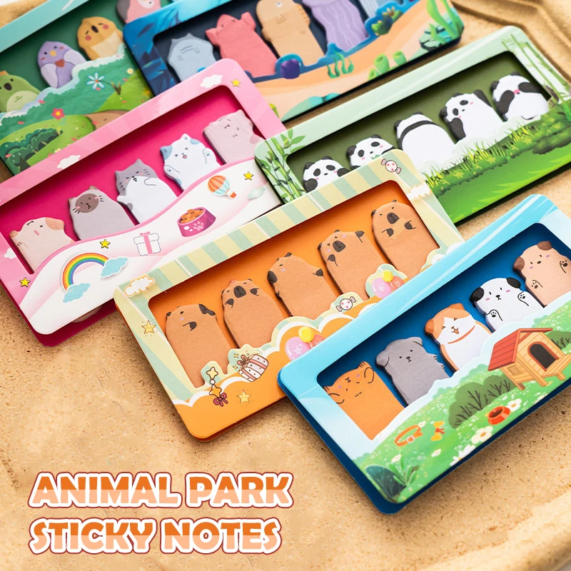 

150Sheets Cute Cartoon Animals Special-shaped Sticky Notes Creative Kawaii Mini N Times Sticky Notes School Supplies Gifts