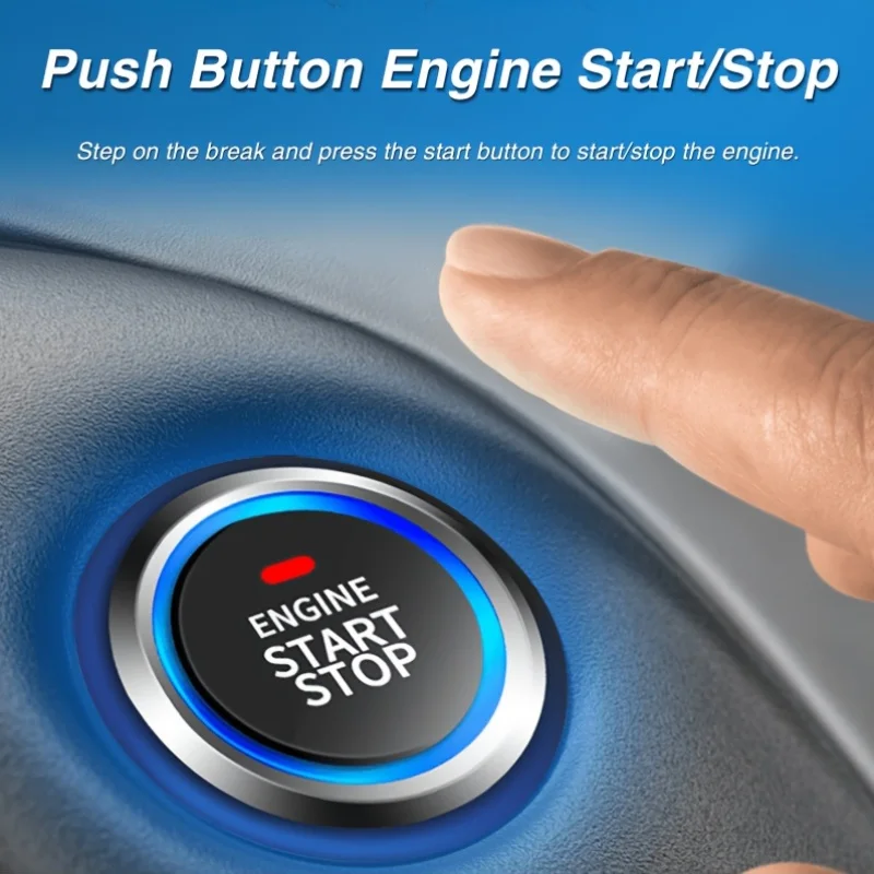 Universal 12V Car Keyless Entry Push Button Start System PKE Smart Key Remote Start Access Control Kit - view 3