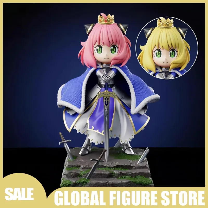 

20cm SPY×FAMILY Anya Cos Altria Figure Saber Lily King Ver. Anime Statue Cute Cross-over Collectible Desktop Decoration Gift