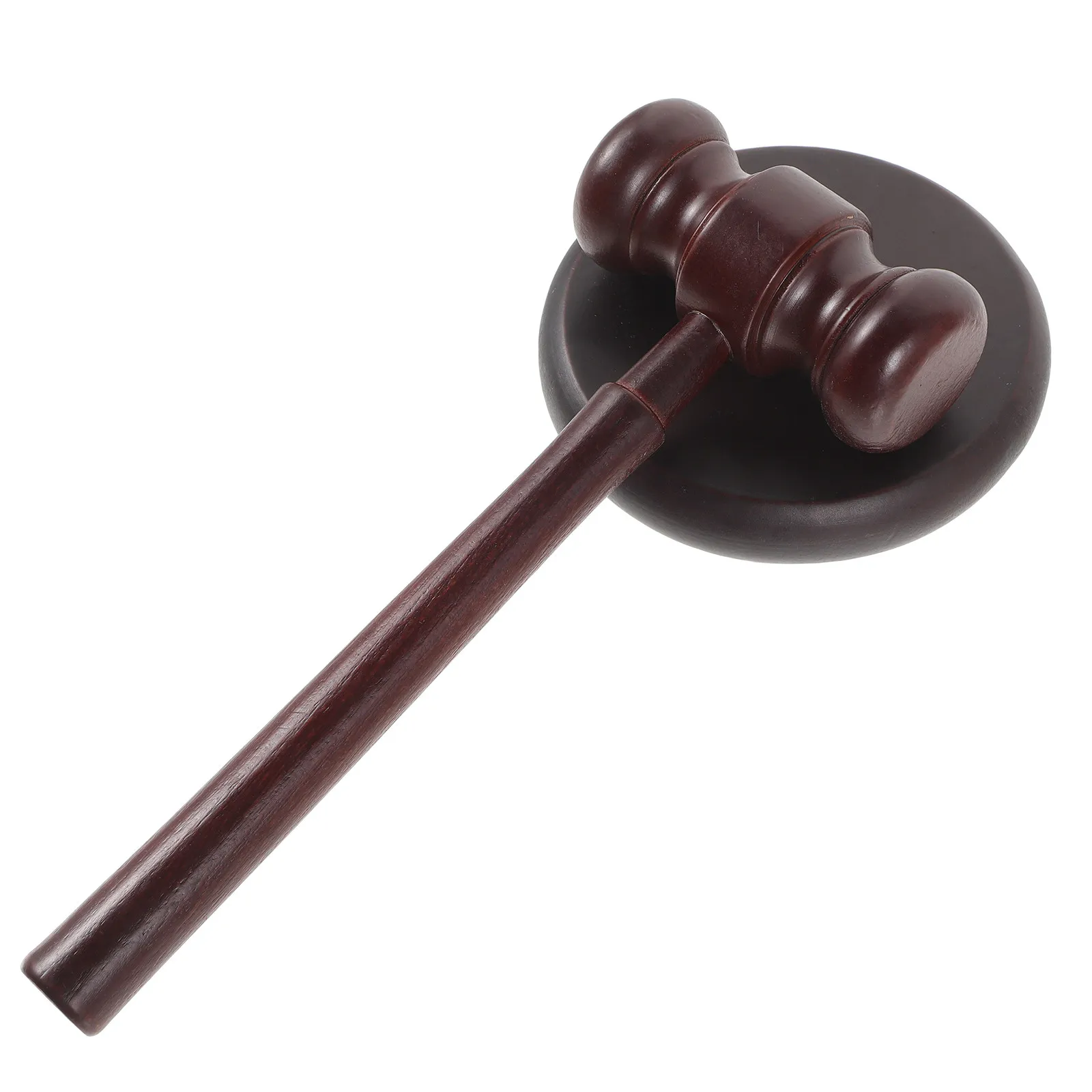 1Set Wooden Judge Gavel Lightweight Solid Wood Auction Sale Hammer Portable Court Hammer Effective Auction Sound