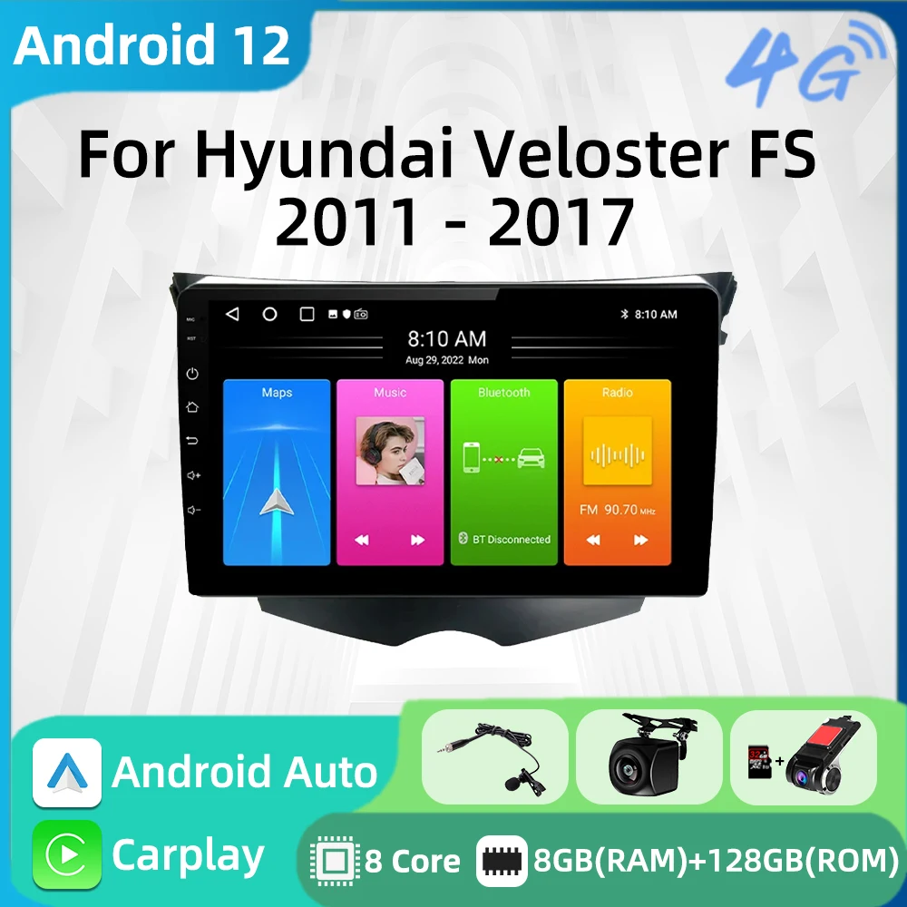 

Car Radio for Hyundai Veloster FS 2011 - 2017 2 Din Android Screen Stereo GPS Navigation Autoradio Head Unit Multimedia Player