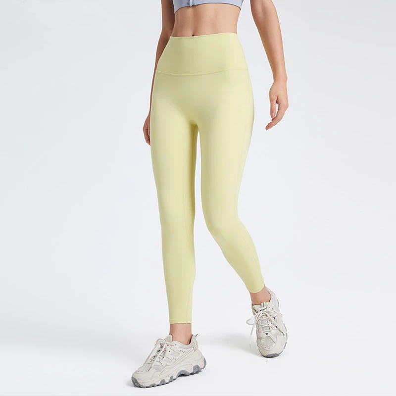 Perneiras Esportivas de Cintura Alta Elástica Feminina, Calça Yoga, Hip Lifting, Calças Slim Running, Meninas Quick Dry Ginásio Calças Justas de Fitness, Sportwear