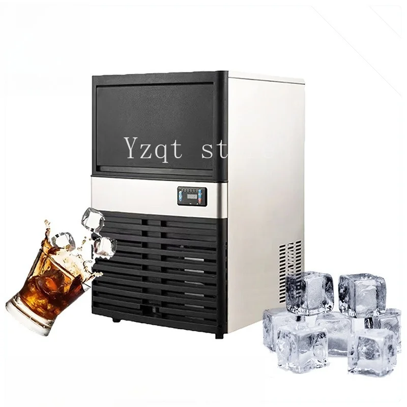 Fully automatic small commercial ice machine 65kg/24H square ice machine supermarket bar KTV catering milk tea shop