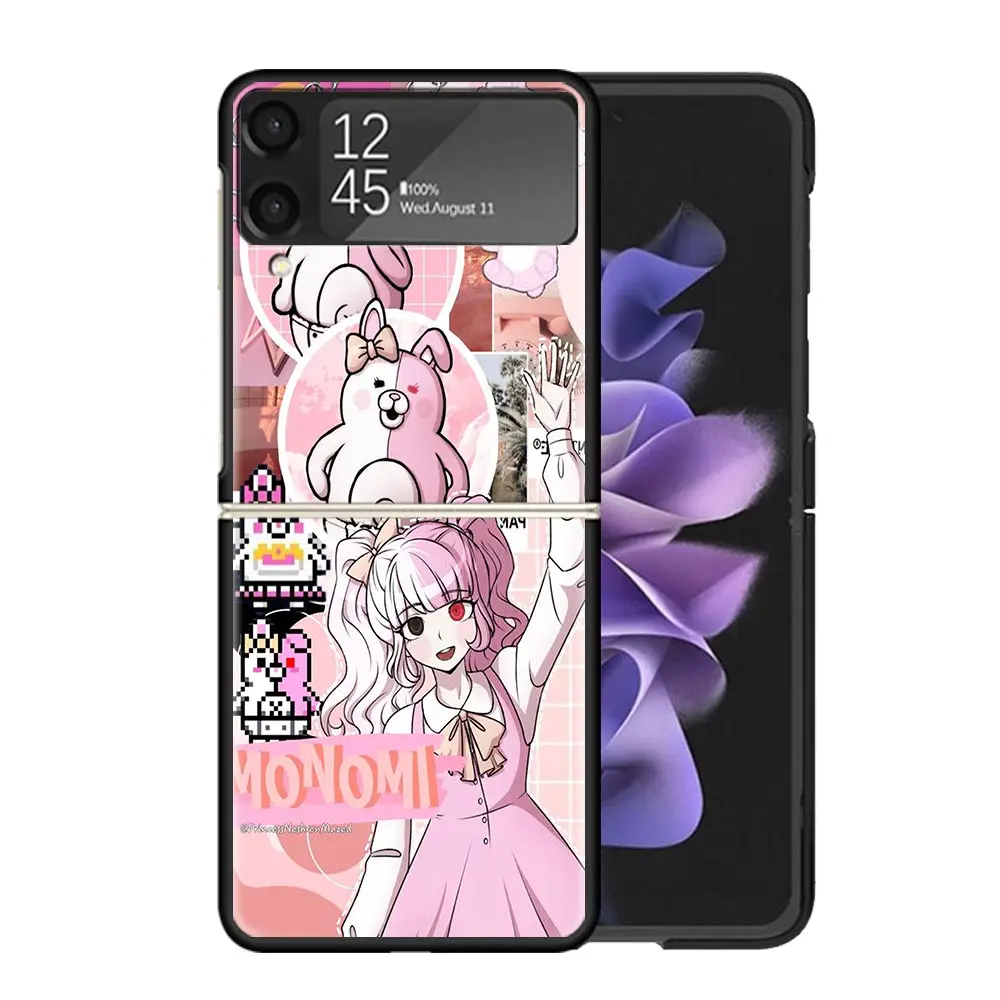 Danganronpa Trigger Happy Havoc Clear Phone Case For Samsung Z Flip 5 4 3 Galaxy ZFlip 6 5G Shockproof Hard Print Cover TPU PC C