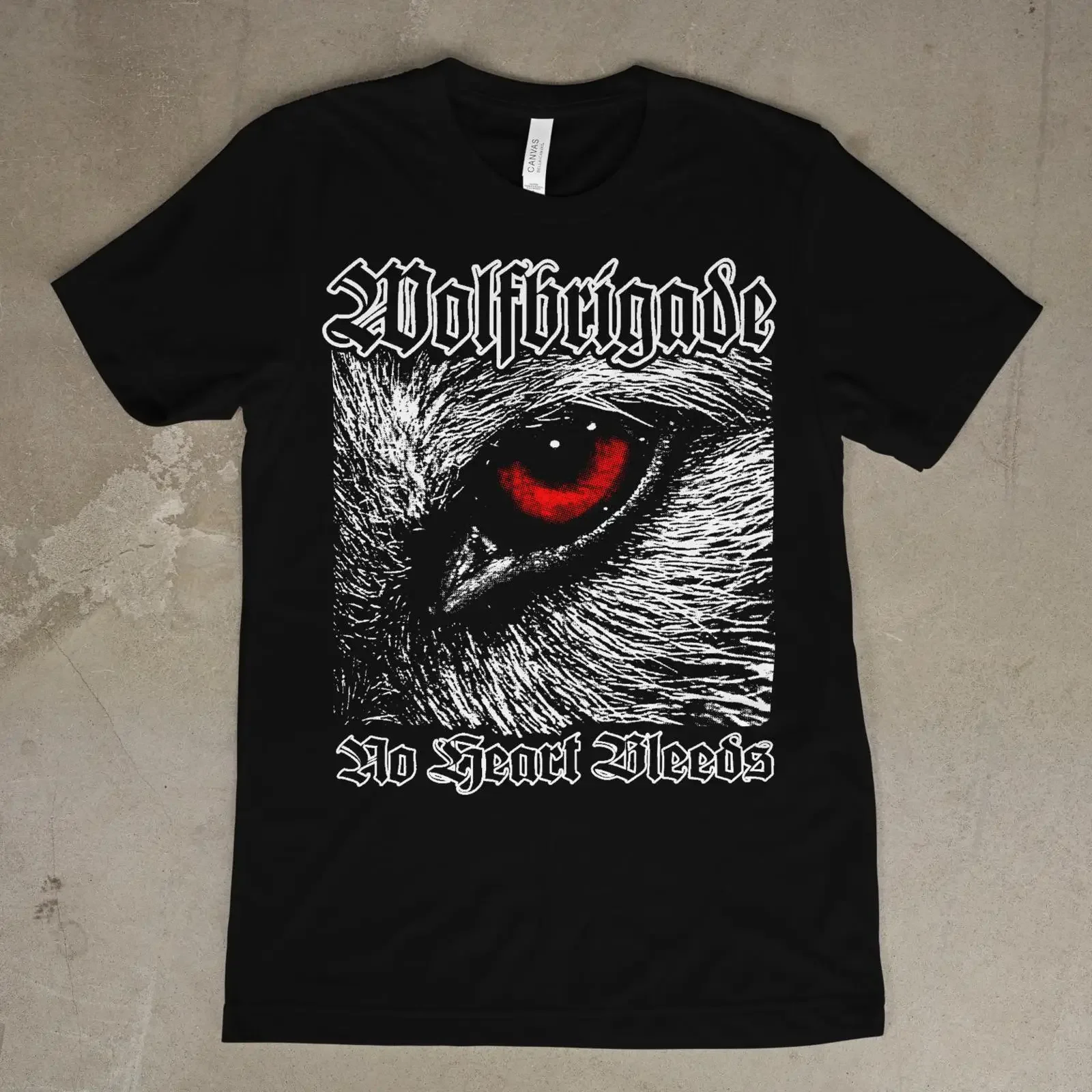 WOLFBRIGADE No Beart Bleeds T Shirt vintage Washed designer clothes graphic Stretched Comfortable homme Unisex Breathable