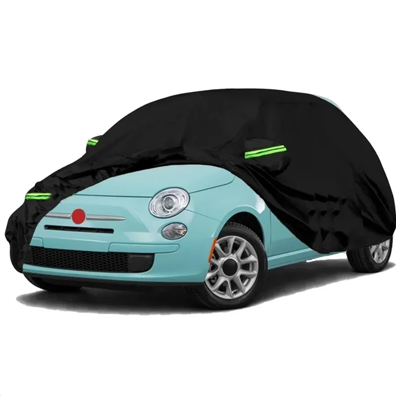 Outdoor Waterproof Car Covers Custom For 2007-2023 Fiat 500/500C/500E Abarth  Rainproof Dustproof and UV Proof