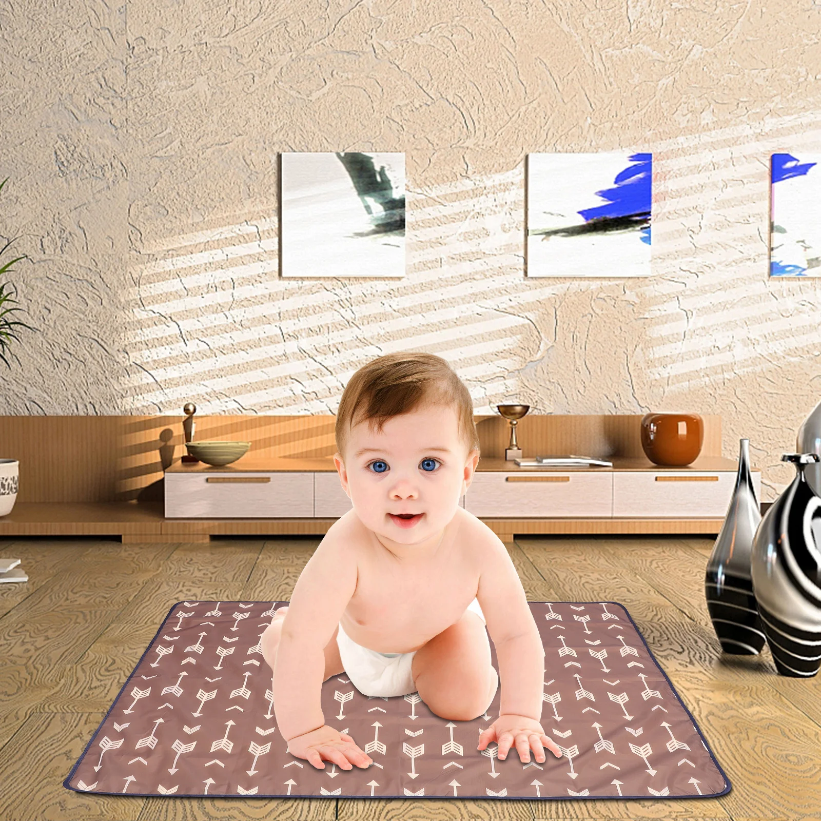 

Baby Play Mat Polyester Soft Durable Crawling Floor Carpet Cartoon Printed Infant Waterproof Picnic Camping Mat