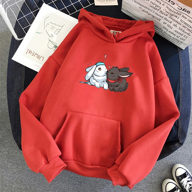 

Cartoon Mo Dao Zu Shi Print Hoodie Anime Women's Sweatshirts Kawaii Autumn Hooded Pullover Clothing Streetwear Y2k Hoodies Tops