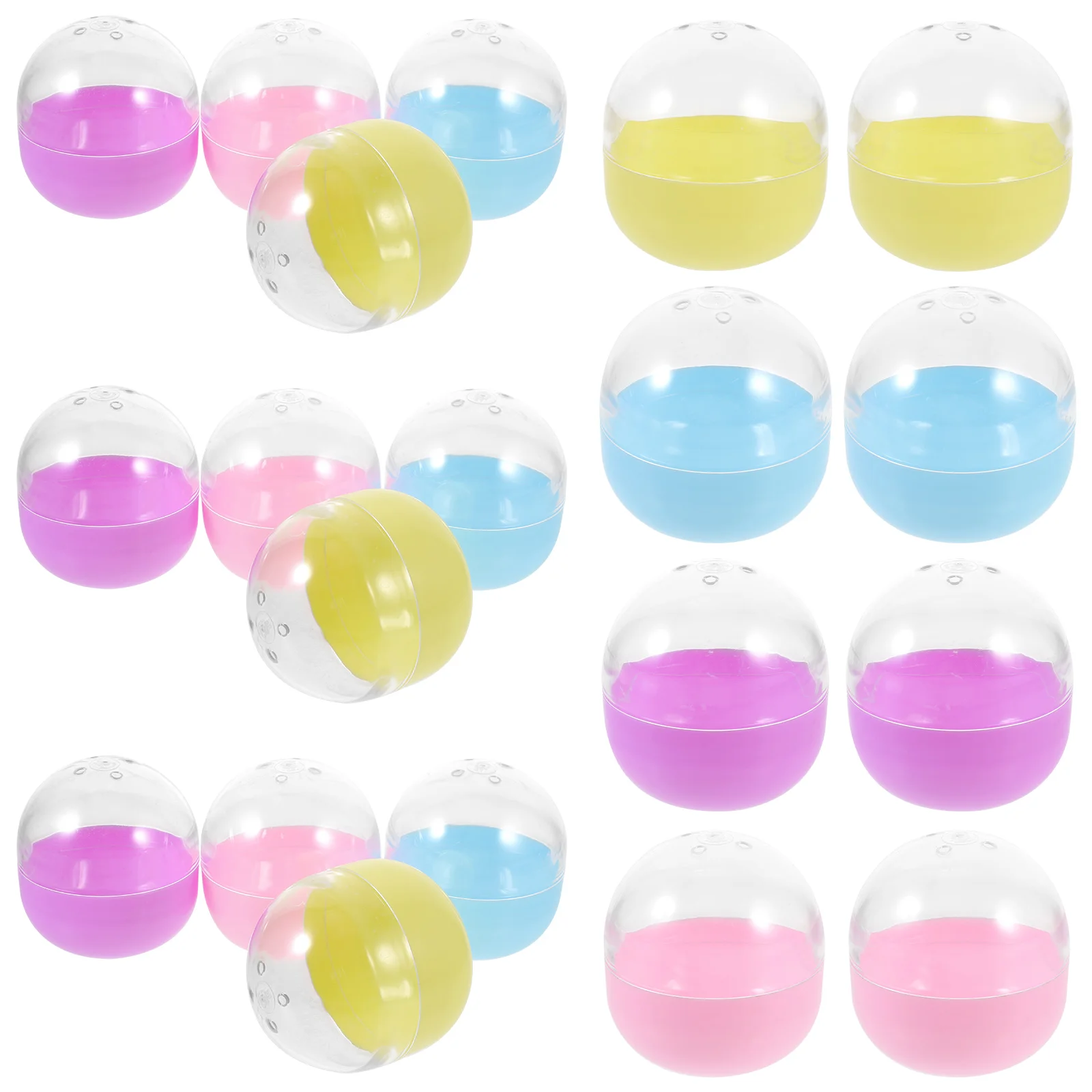 50 Pcs Shell Capsules Container Plastic Empty Ball Gumball Vending Machine Balls Fillable Round Eggs